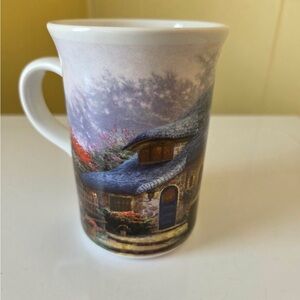 Thomas Kinkade "Lilac Cottage" collectible ceramic mug from 2004